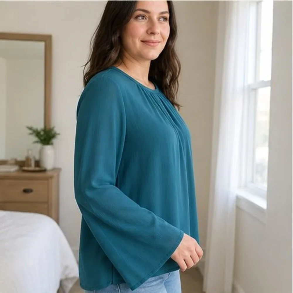 Burgundy Smocked Top